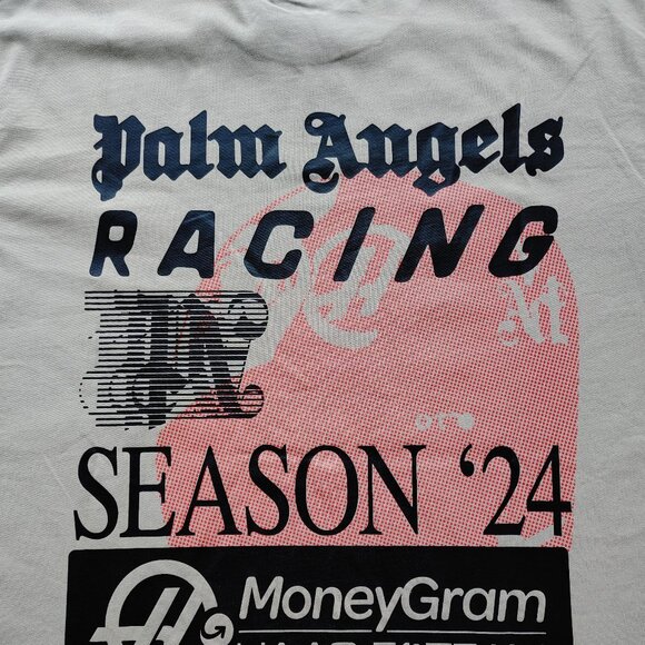 Palm Angels x Haas Racing cream T shirt size XL - Picture 6 of 11
